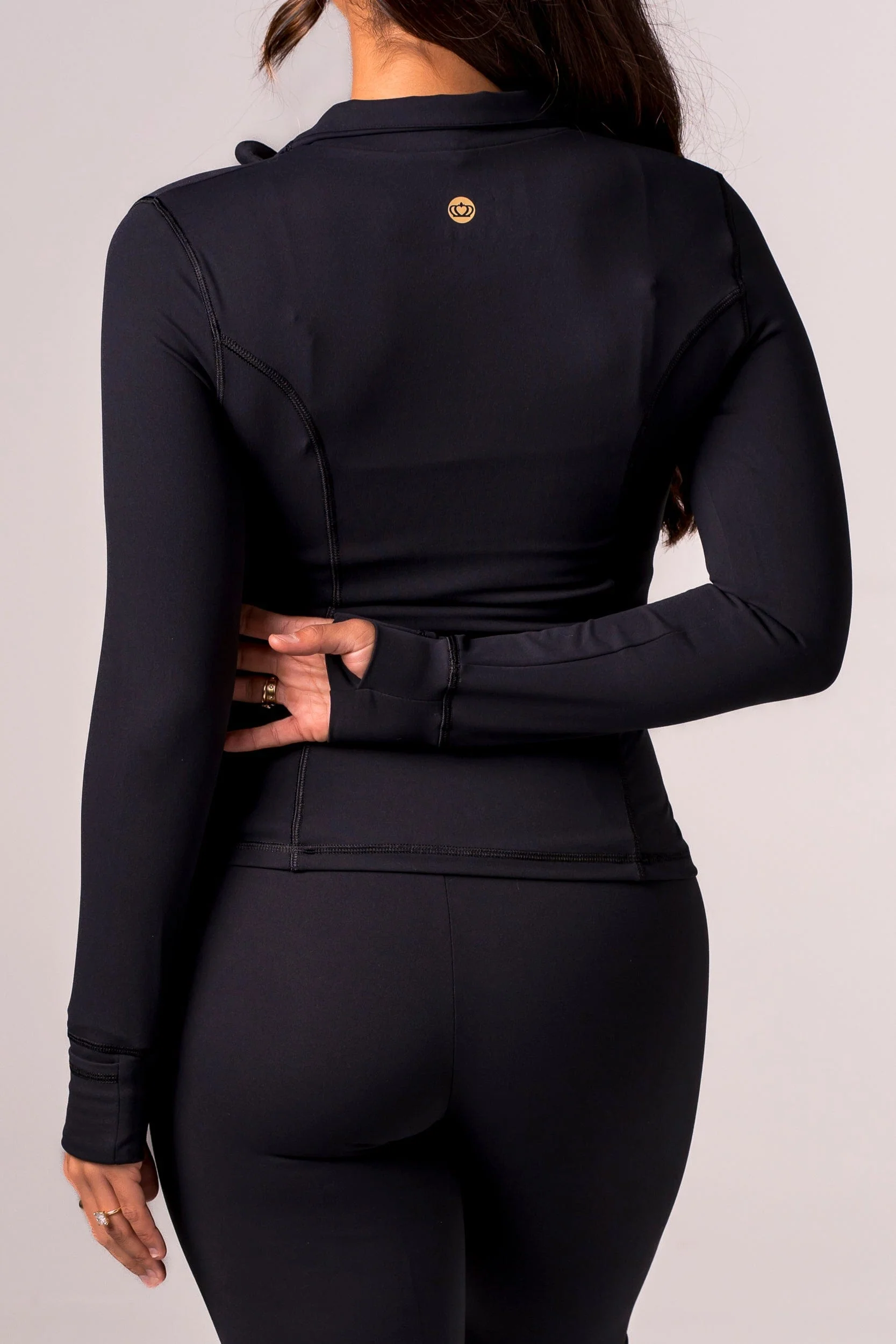 Black Luxe Active Jacket - Image 3
