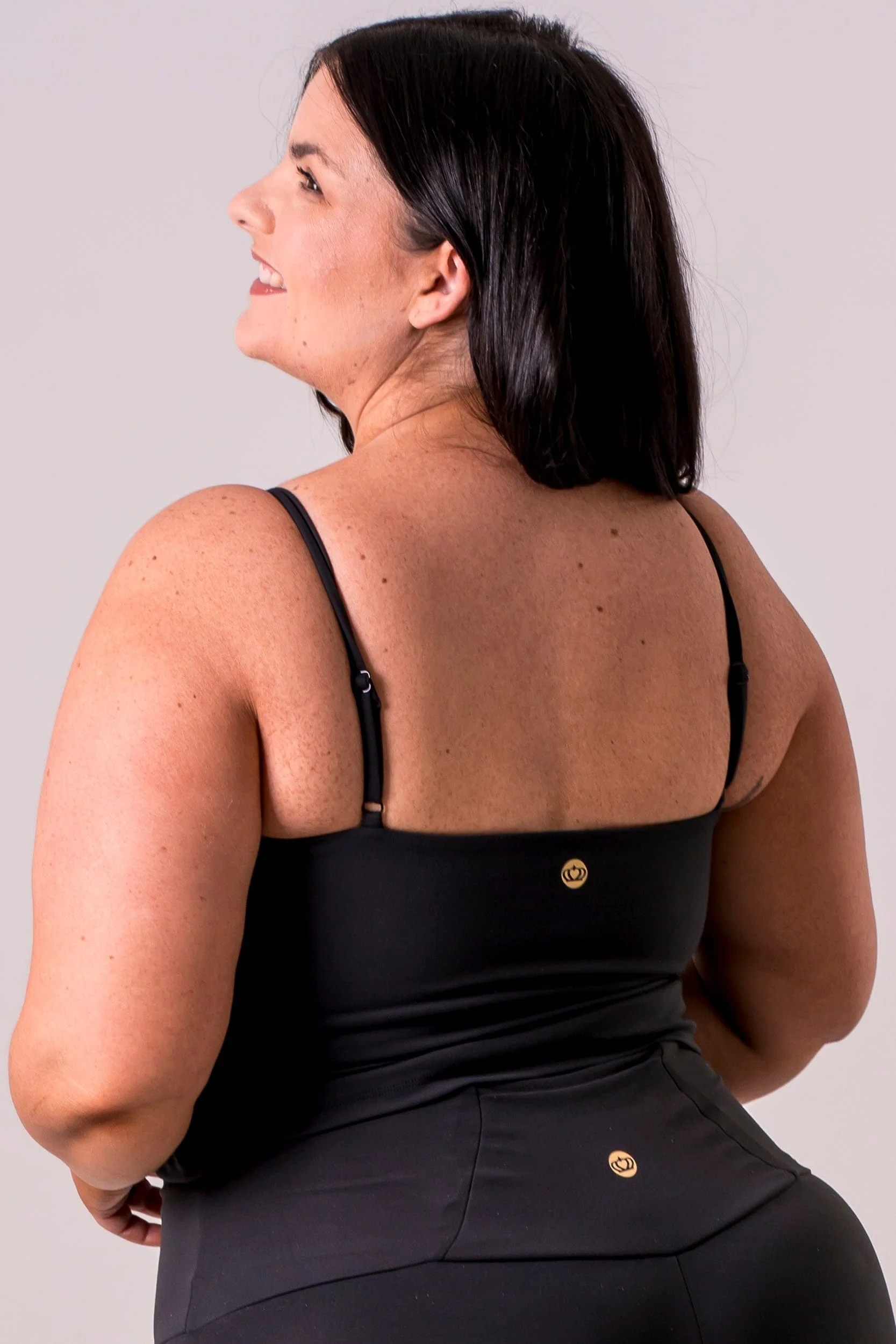 Black Luxe Longline Crop - Image 3