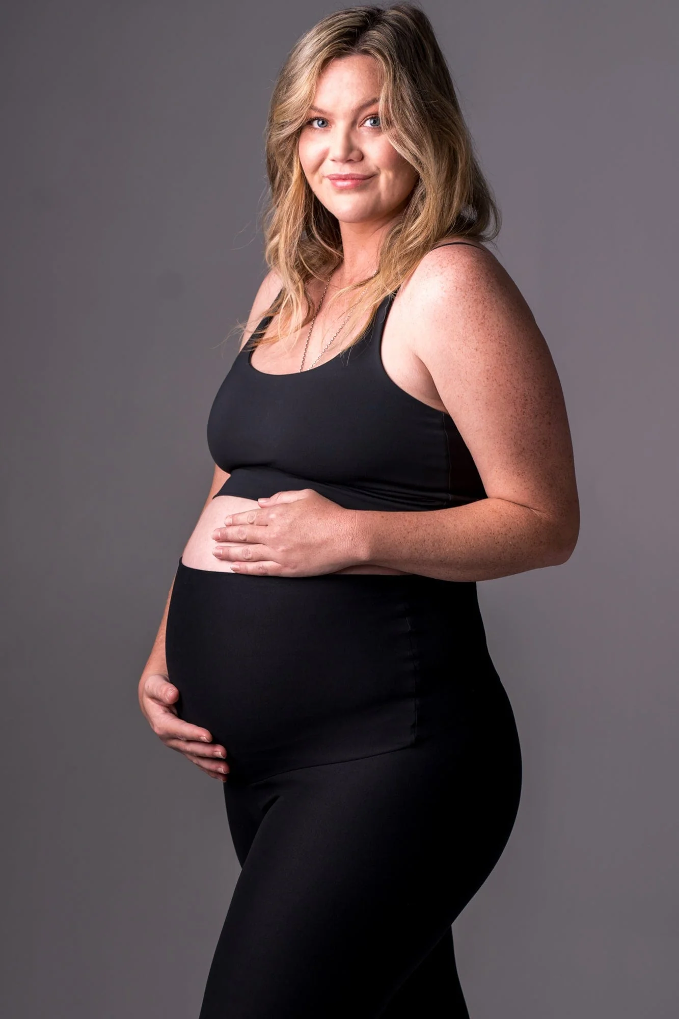 Black Dynamic Maternity Capri Leggings - Image 4