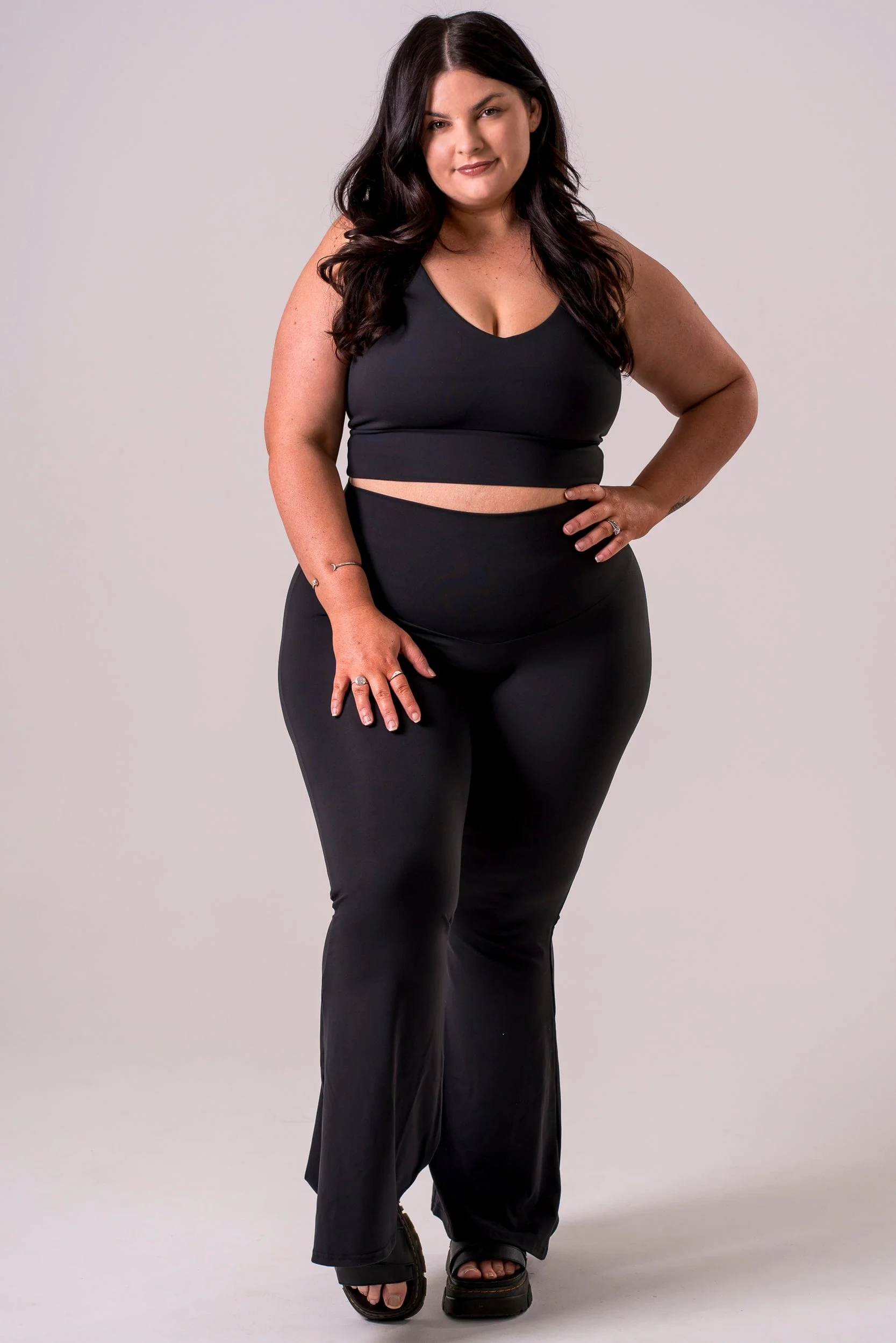 Black Luxe Pocket Yoga Pants - Image 6