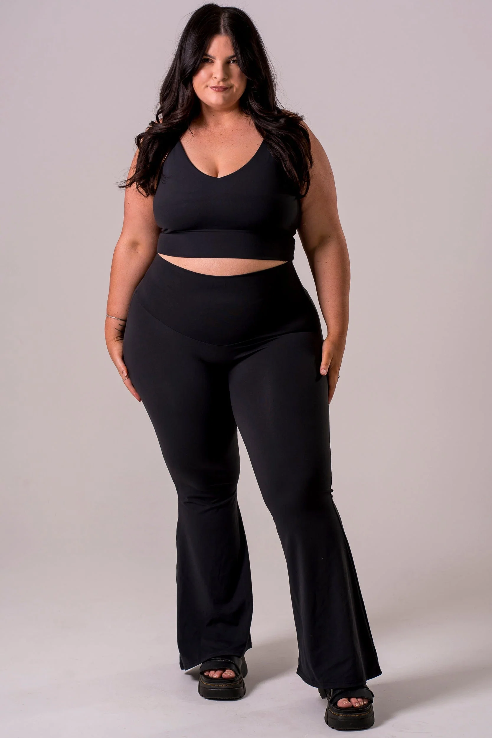 Black Luxe Pocket Yoga Pants - Image 7