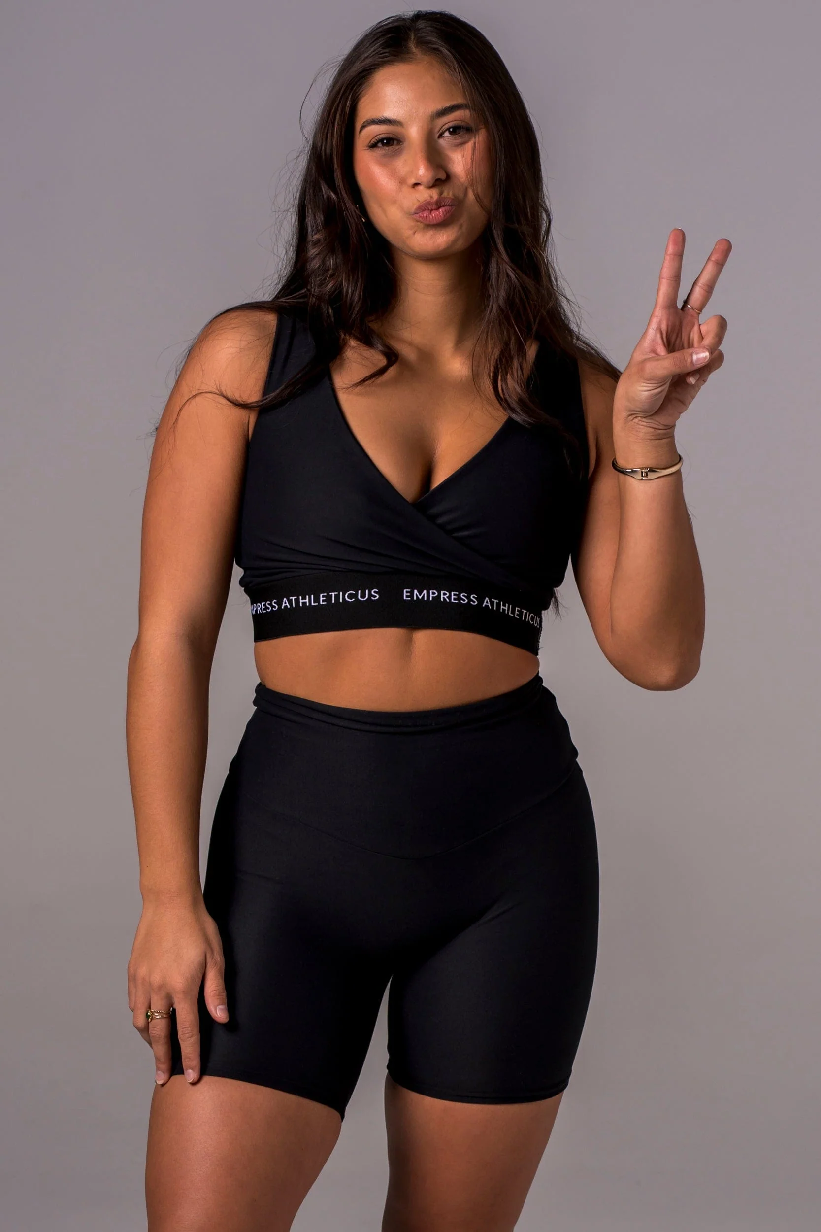 Black Dynamic Extra High Waisted Booty Shorts - Image 3
