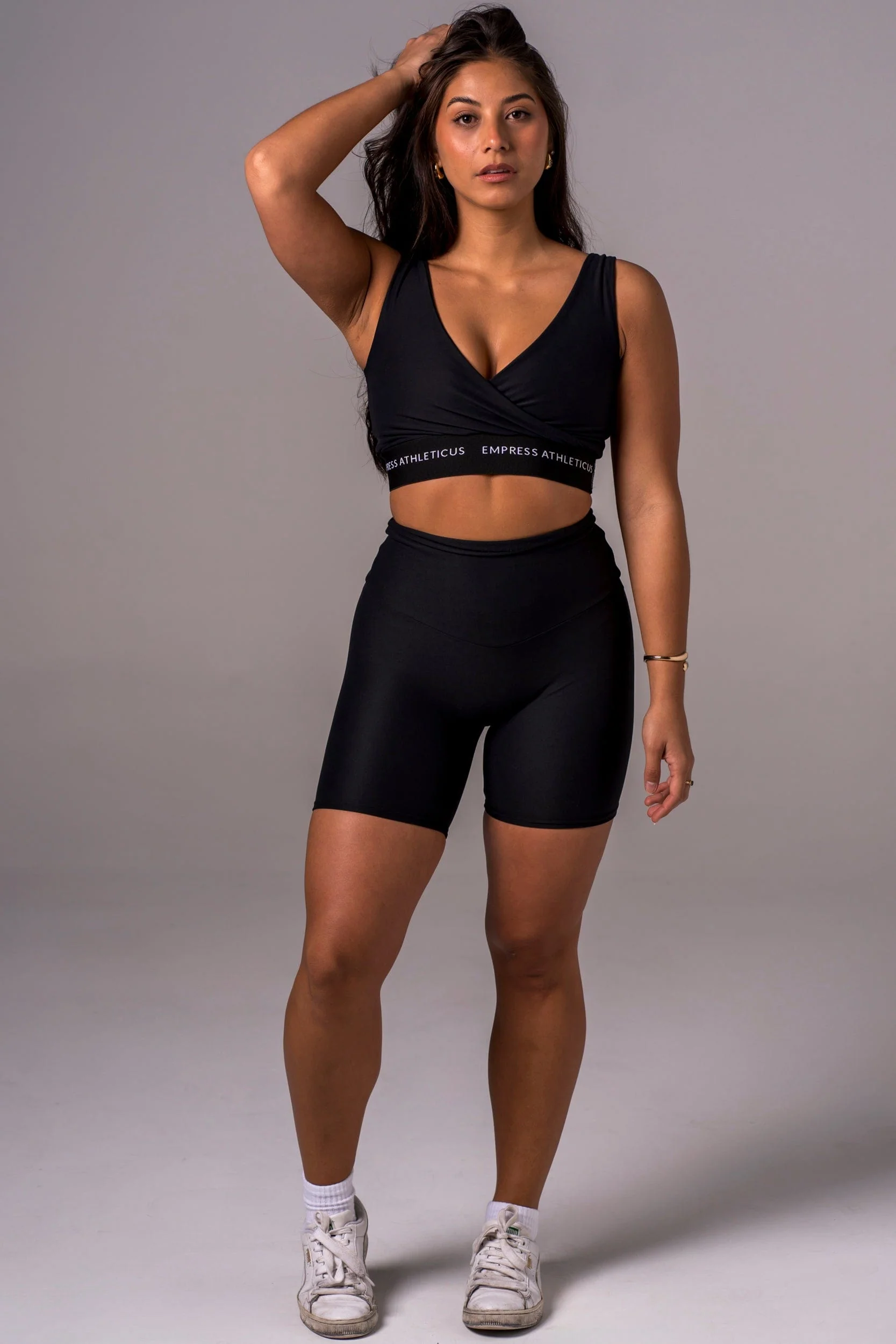 Black Dynamic Extra High Waisted Booty Shorts - Image 5