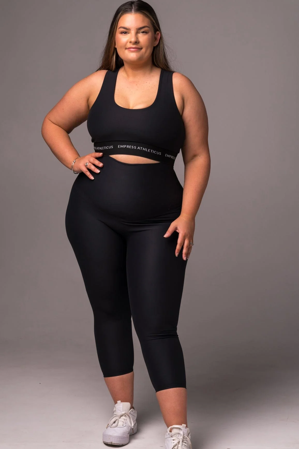 Black Dynamic Extra High Waisted Capri Leggings - Image 4