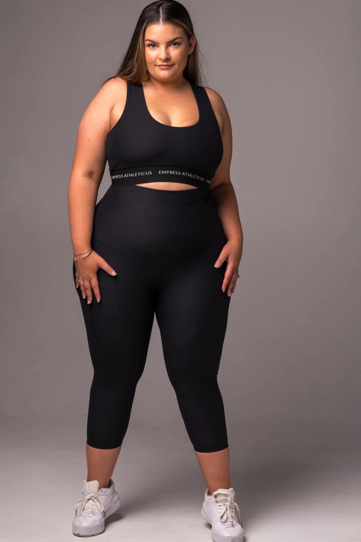 Black Dynamic Extra High Waisted Capri Leggings - Image 7