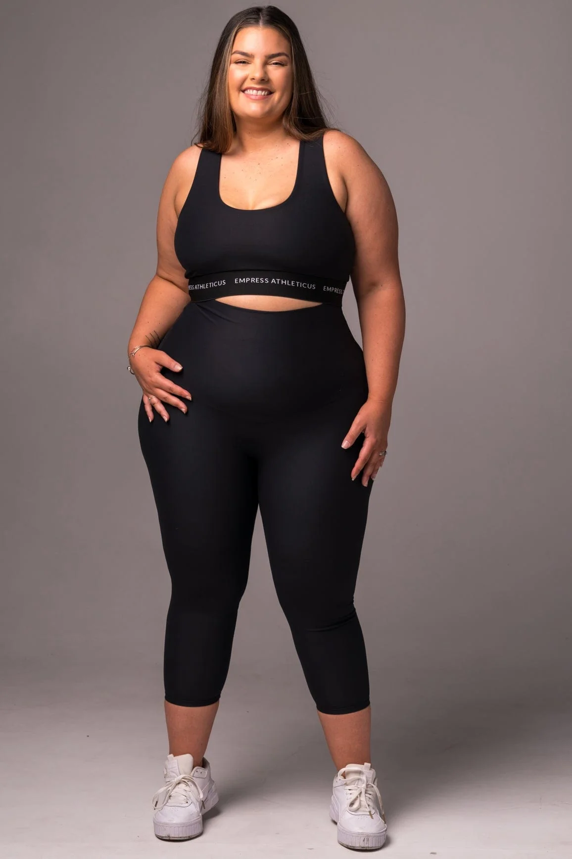 Black Dynamic Extra High Waisted Capri Leggings - Image 9
