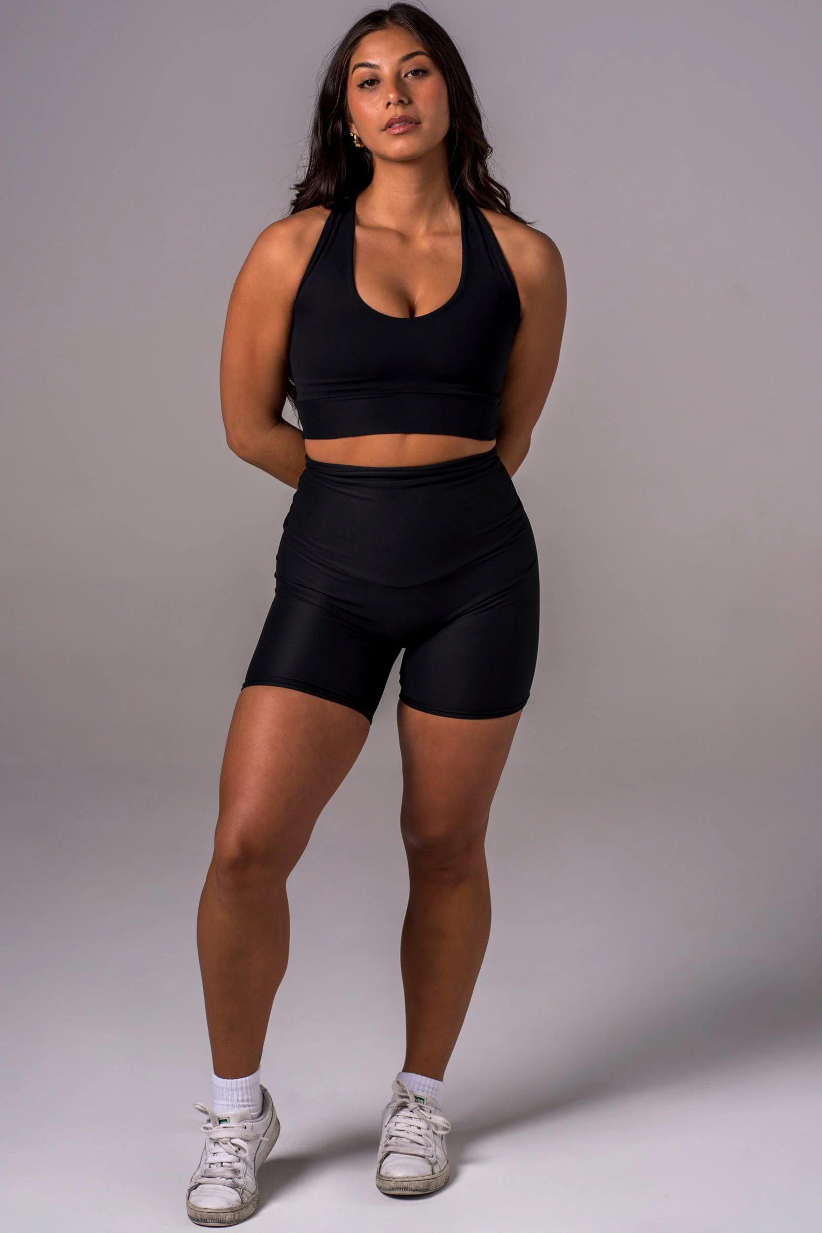 Black Dynamic High Waisted Booty Shorts - Image 3