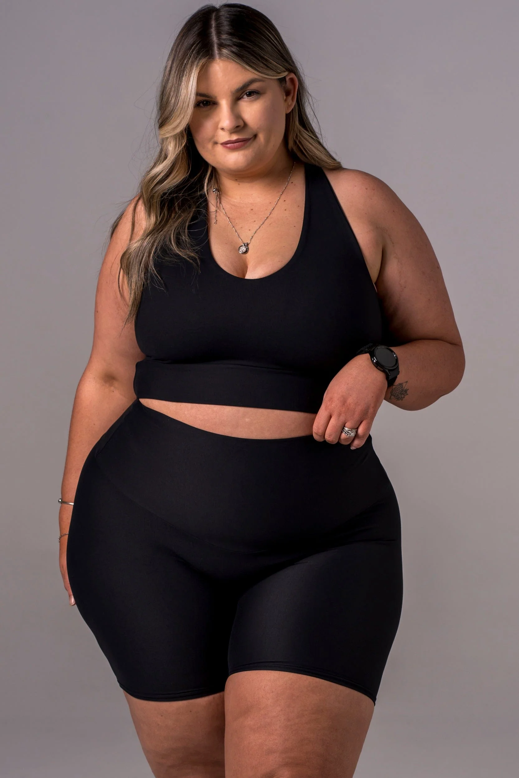 Black Dynamic High Waisted Booty Shorts - Image 7