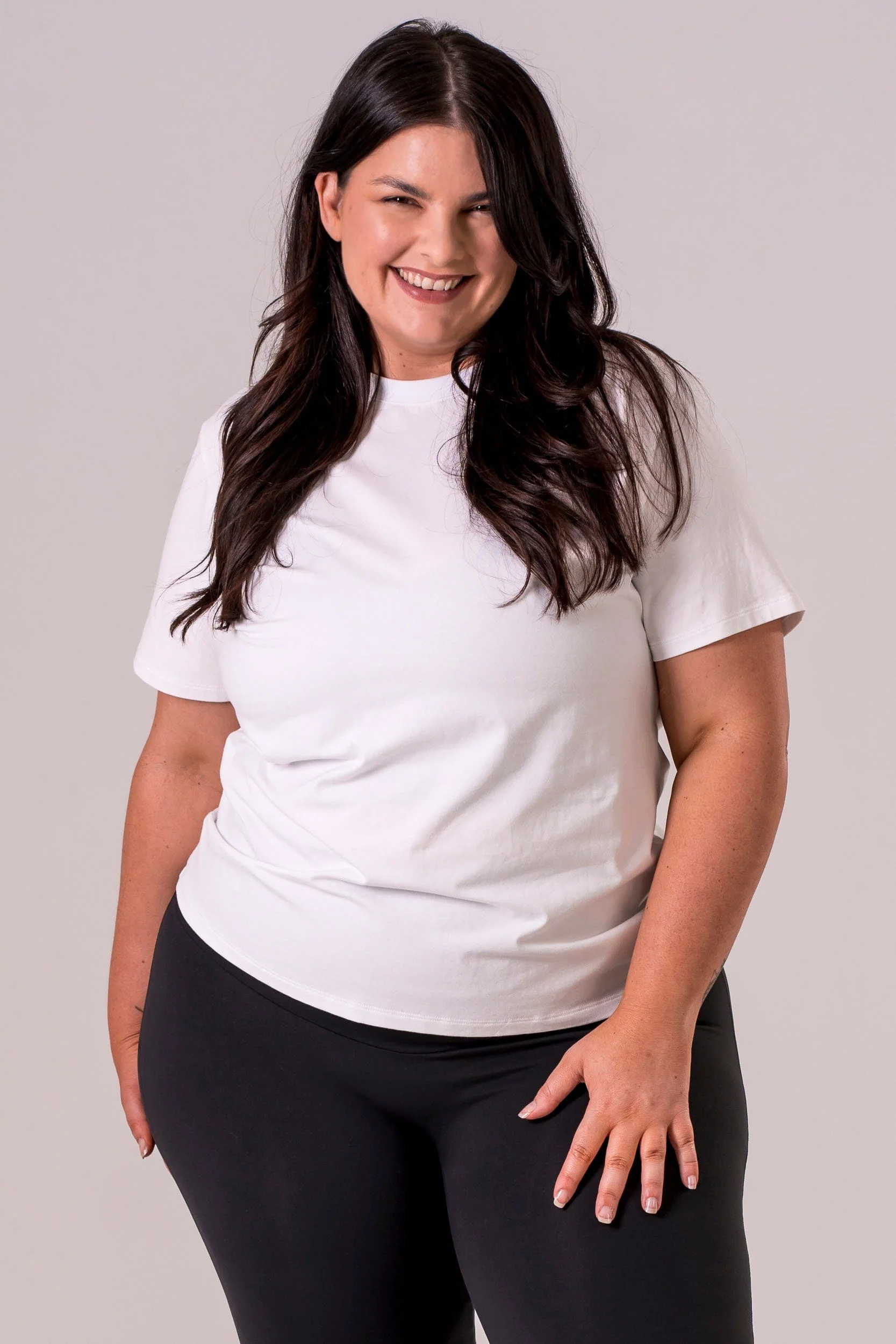 White Basic Tee - Image 4