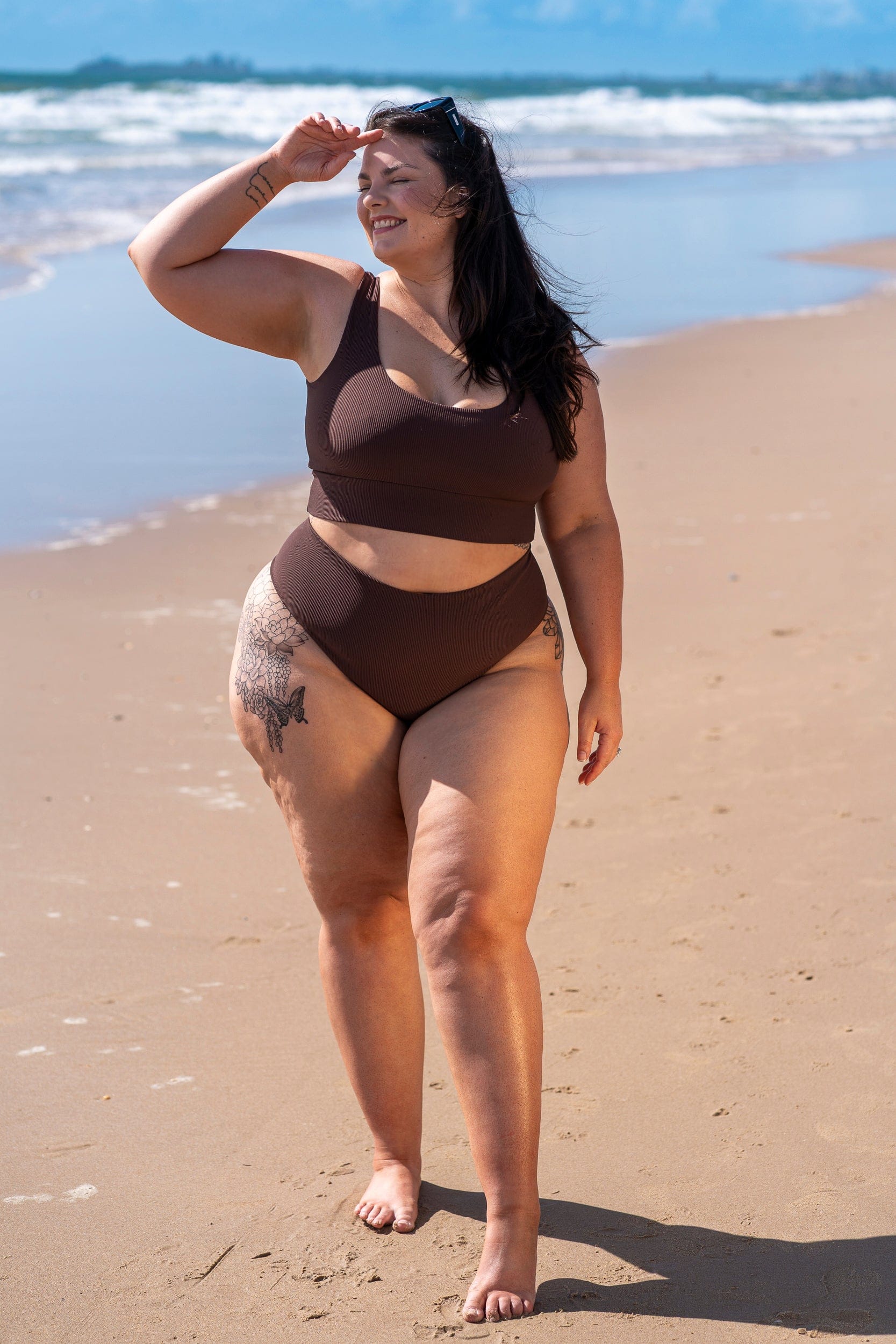 Espresso High Waisted Bikini Bottoms - Image 3