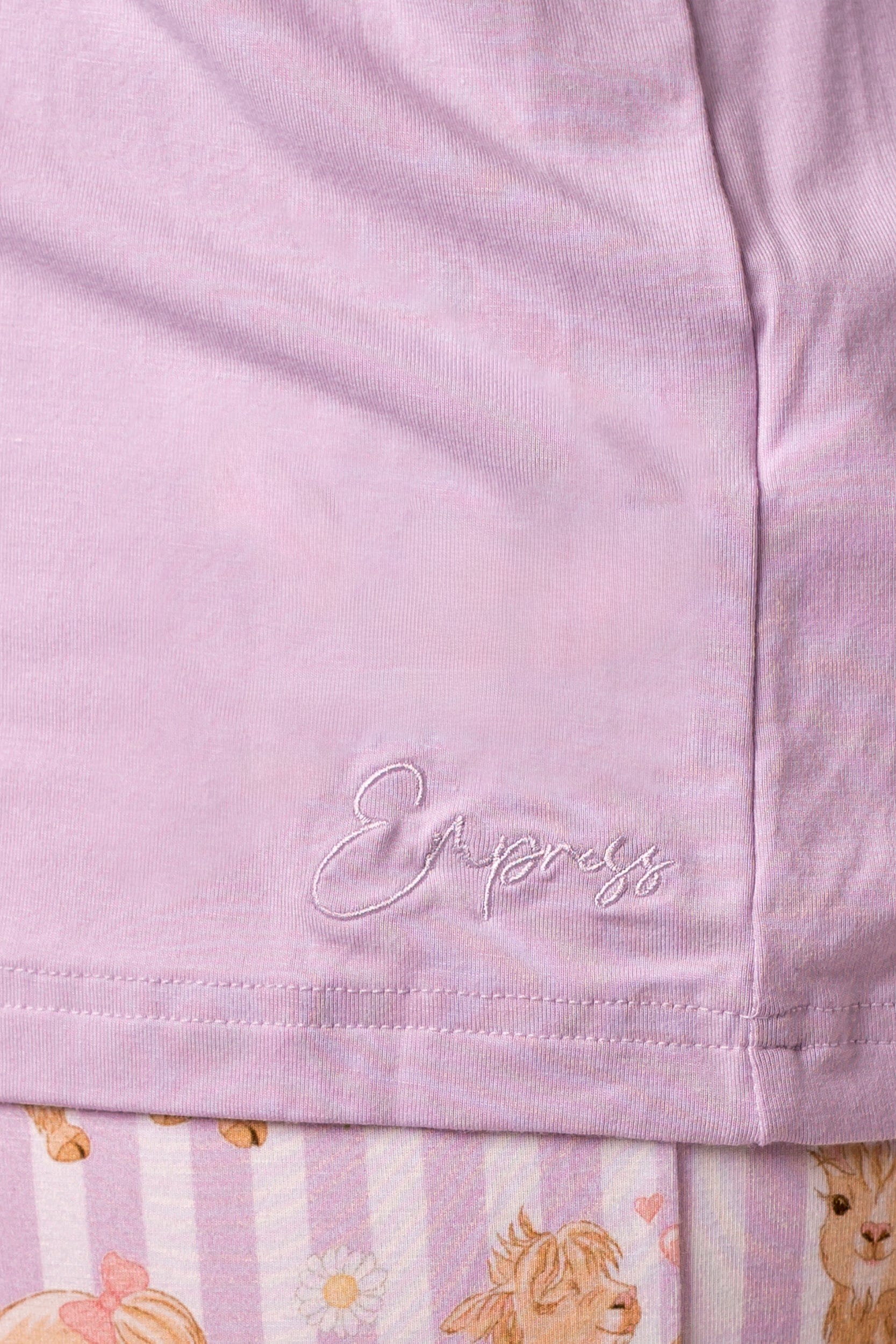 Lilac Bamboo Pyjama Long Sleeve Shirt - Image 3