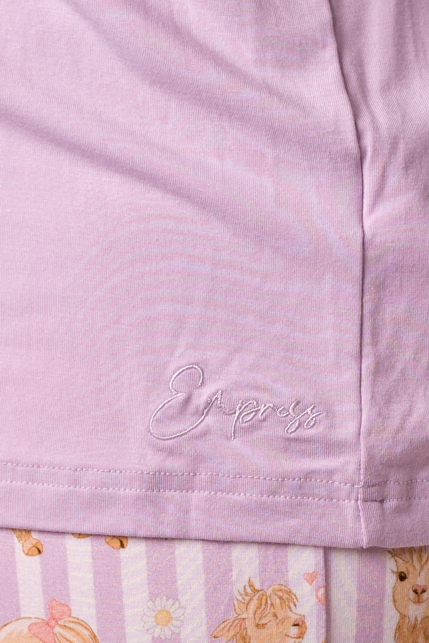 Lilac Bamboo Pyjama Shirt - Image 3