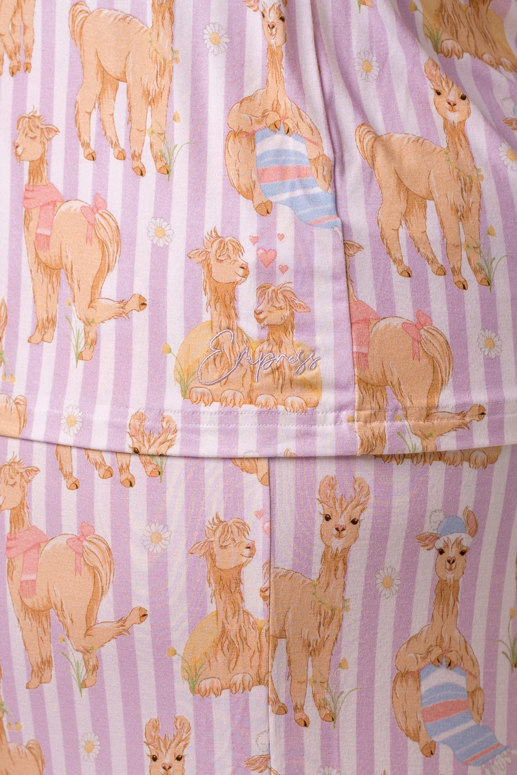 Llama Bamboo Pyjama Long Sleeve Shirt - Image 3