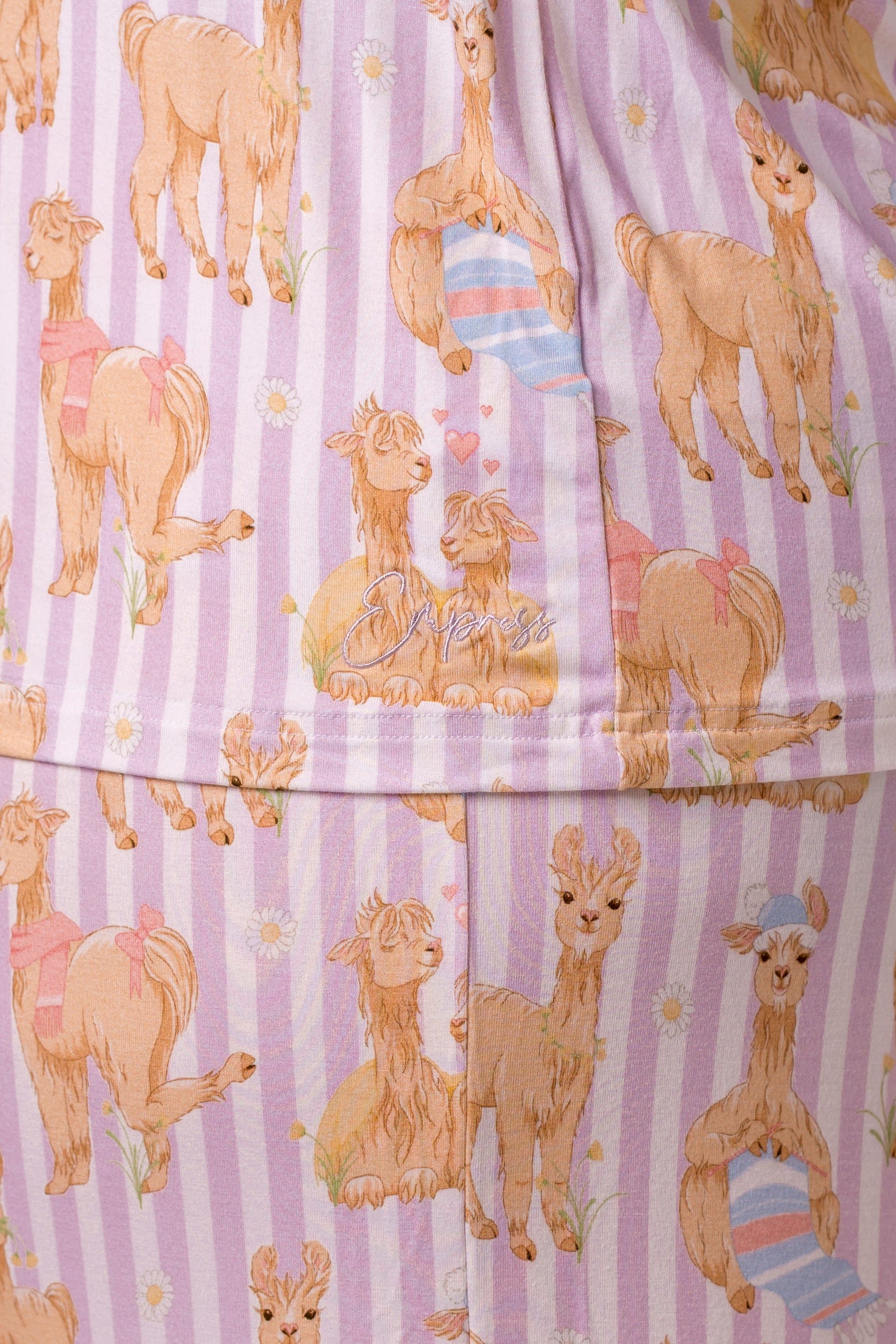 Llama Bamboo Pyjama Shirt - Image 3
