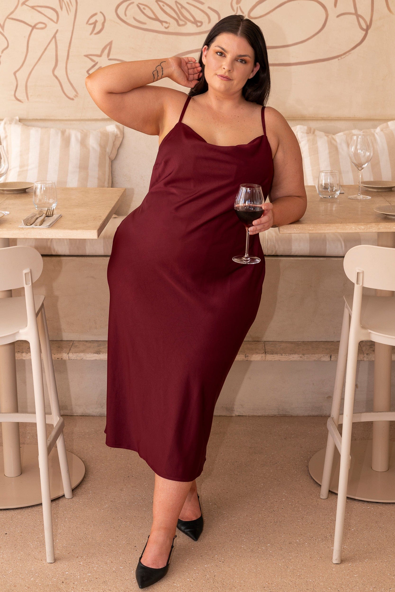 Merlo Cowl Neck Dress - Image 4