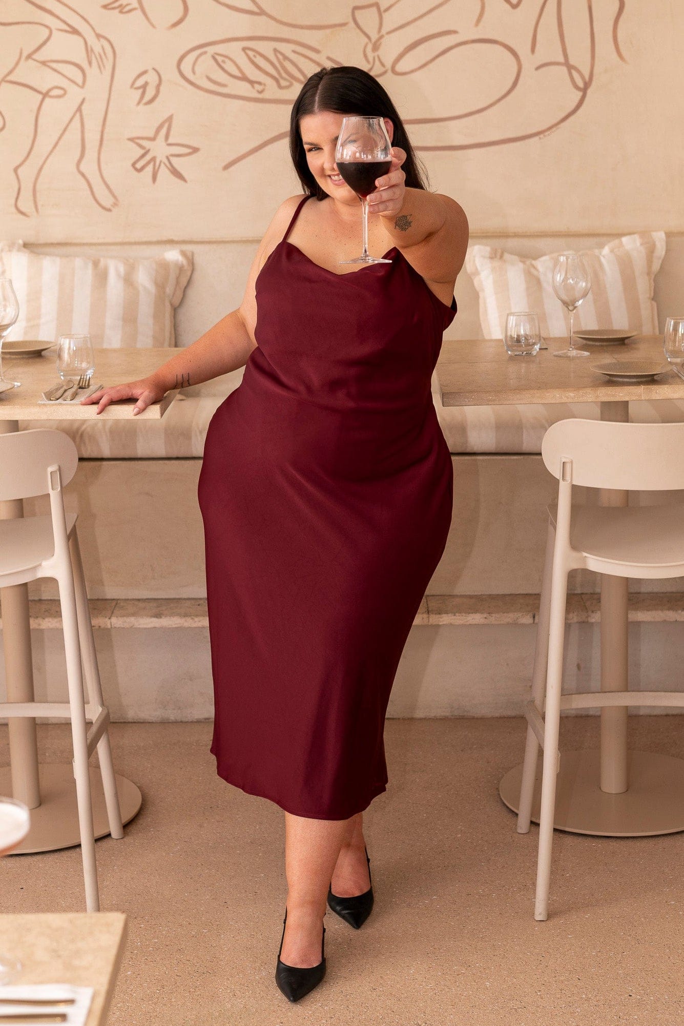 Merlo Cowl Neck Dress - Image 7