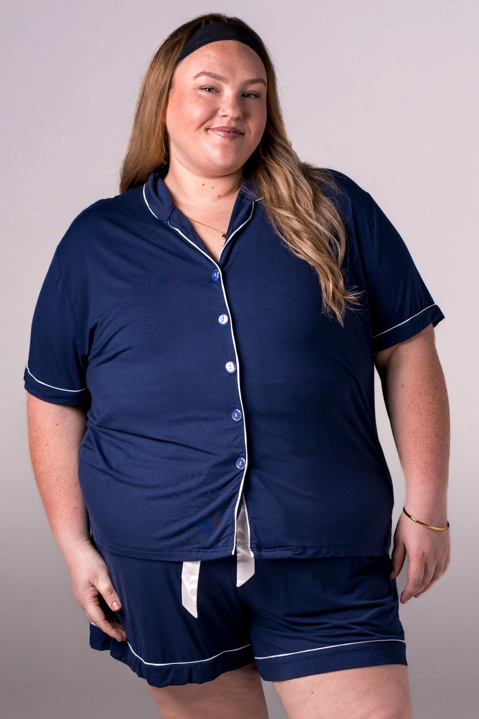 Navy Bamboo Pyjama Set - Image 6