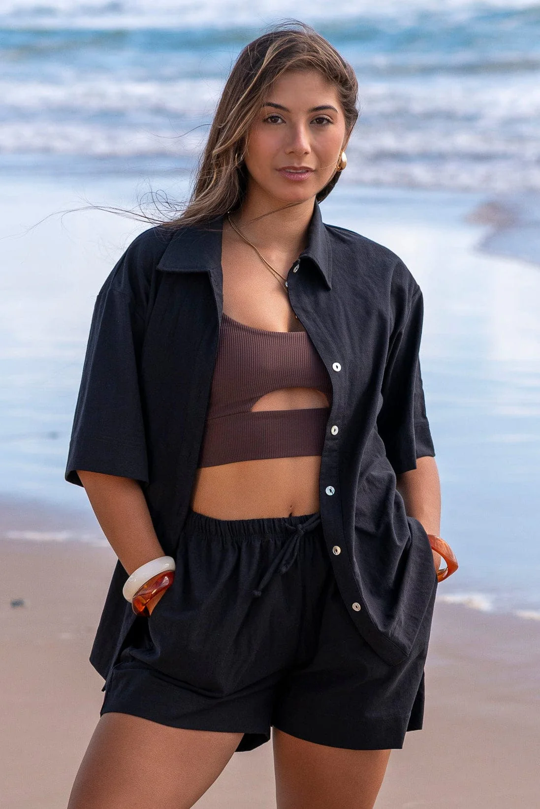 Night Linen Blend Shirt - Image 7