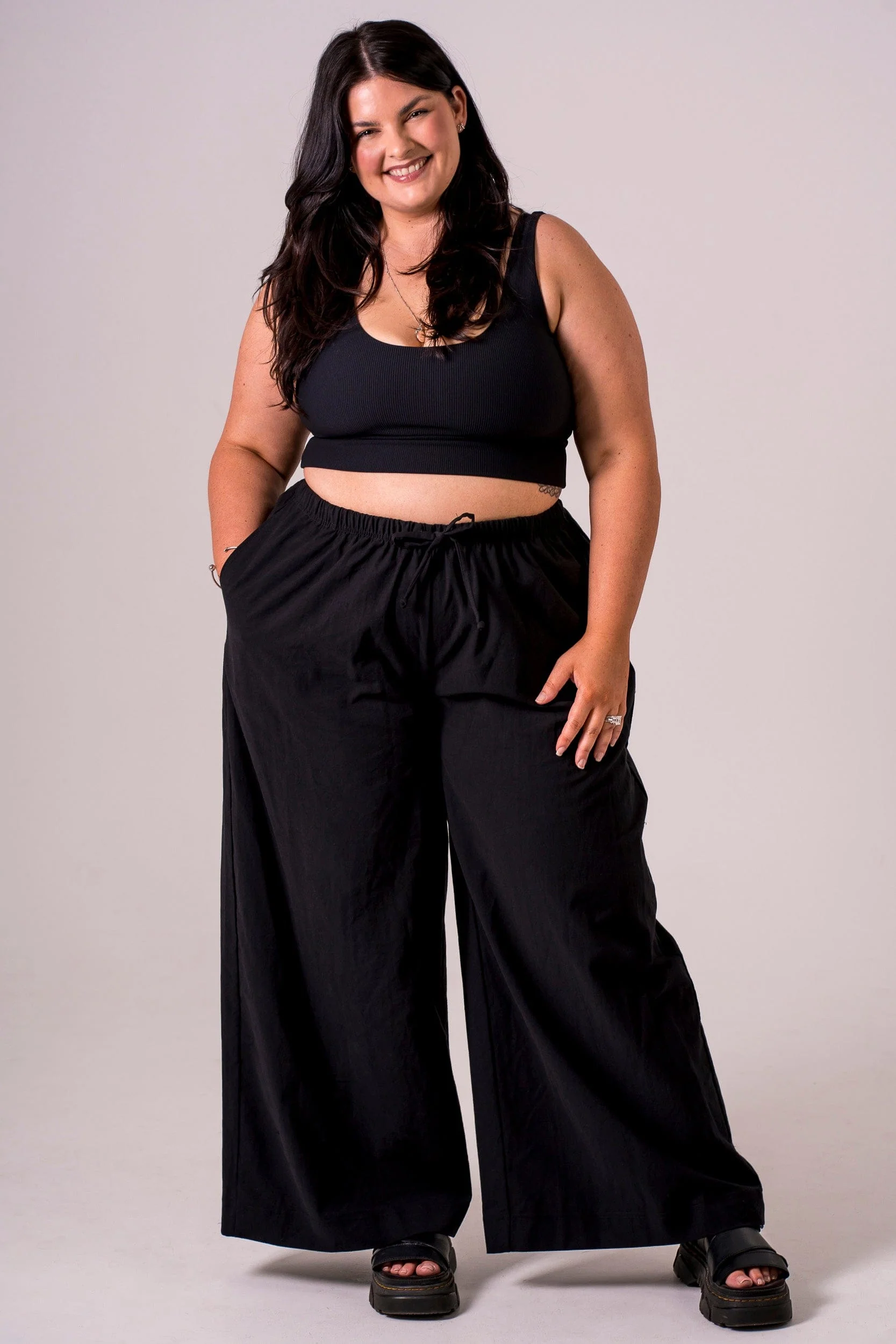 Night Linen Blend Pants - Image 3