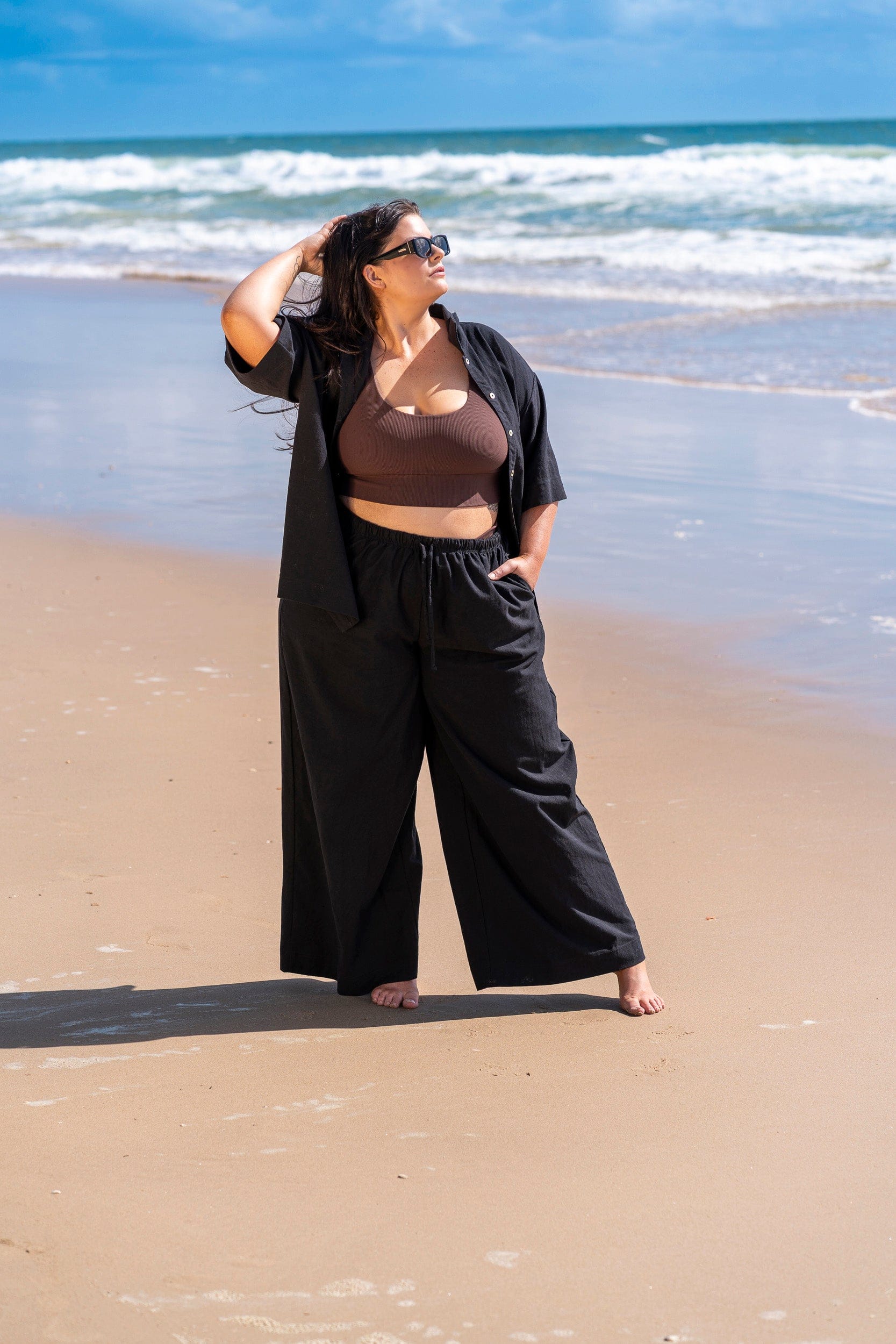 Night Linen Blend Pants - Image 5