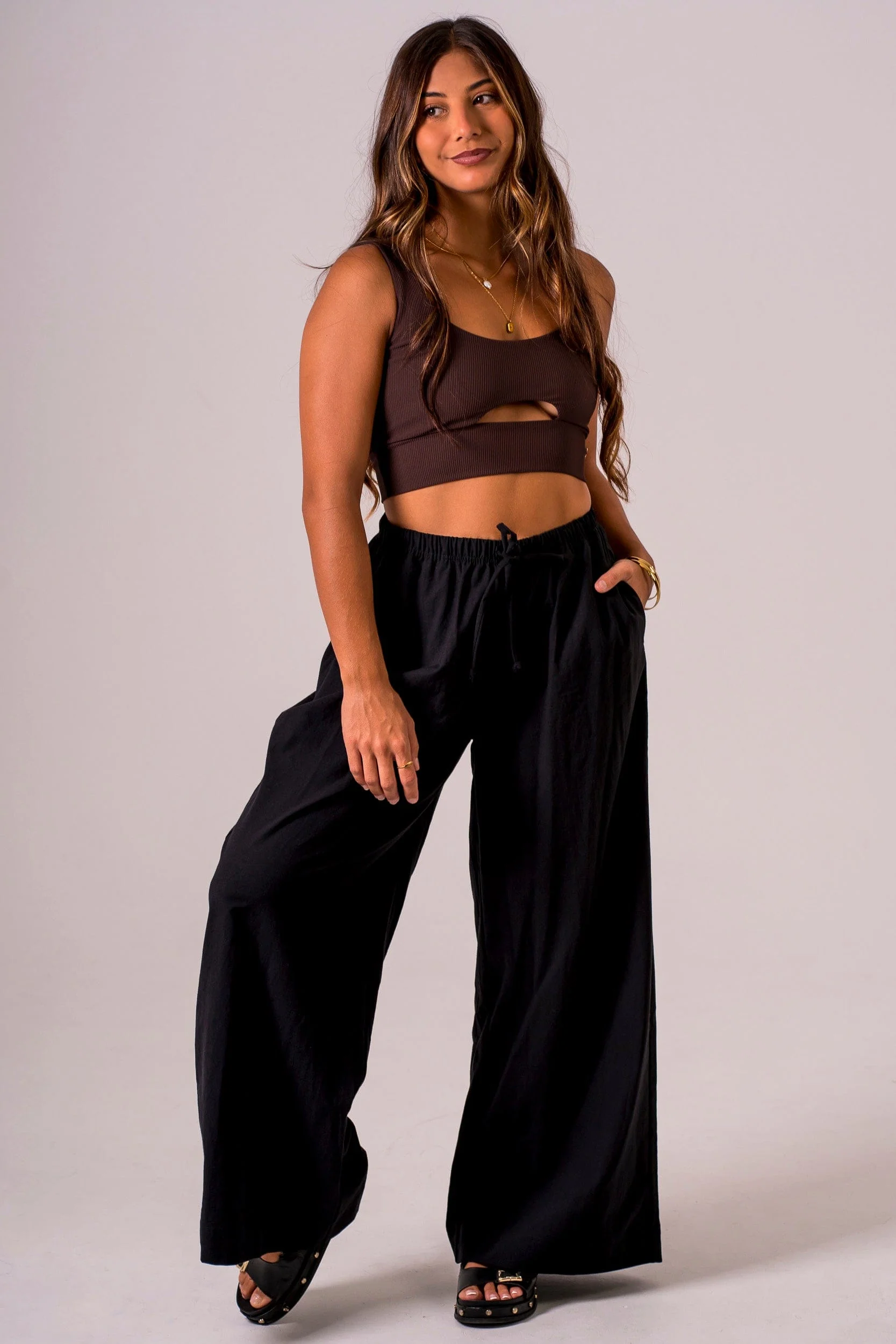 Night Linen Blend Pants - Image 7