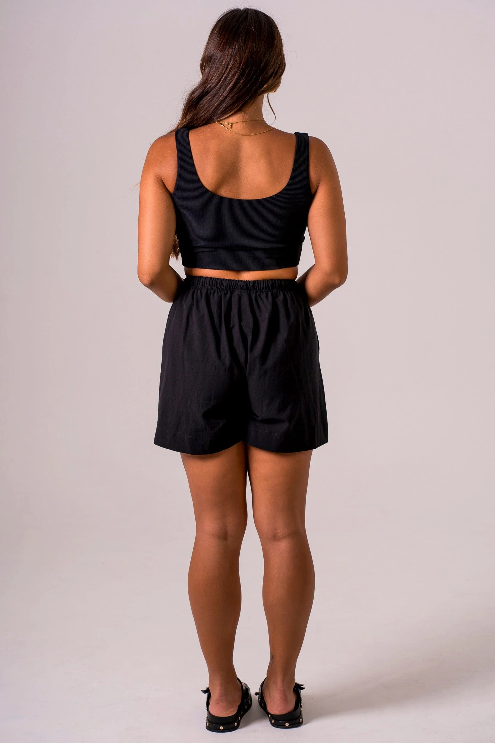 Night Linen Blend Shorts - Image 6