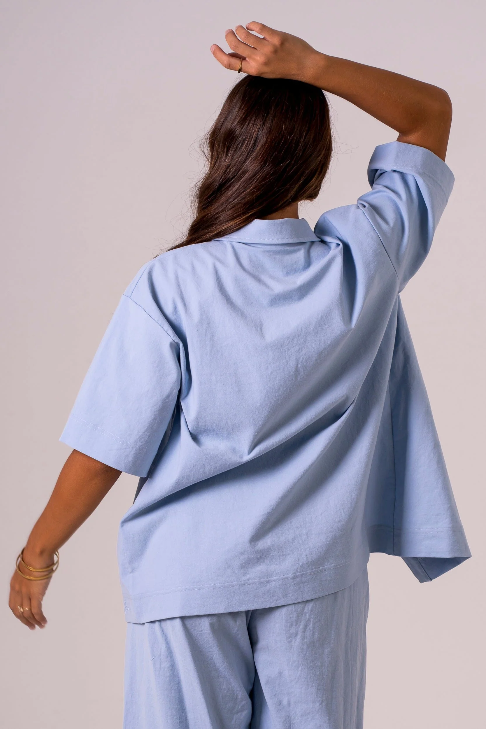 Sky Linen Blend Shirt - Image 6