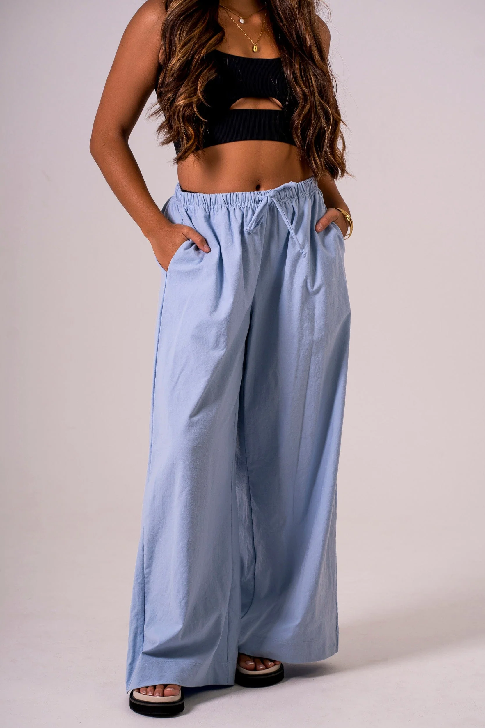 Sky Linen Blend Pants - Image 5