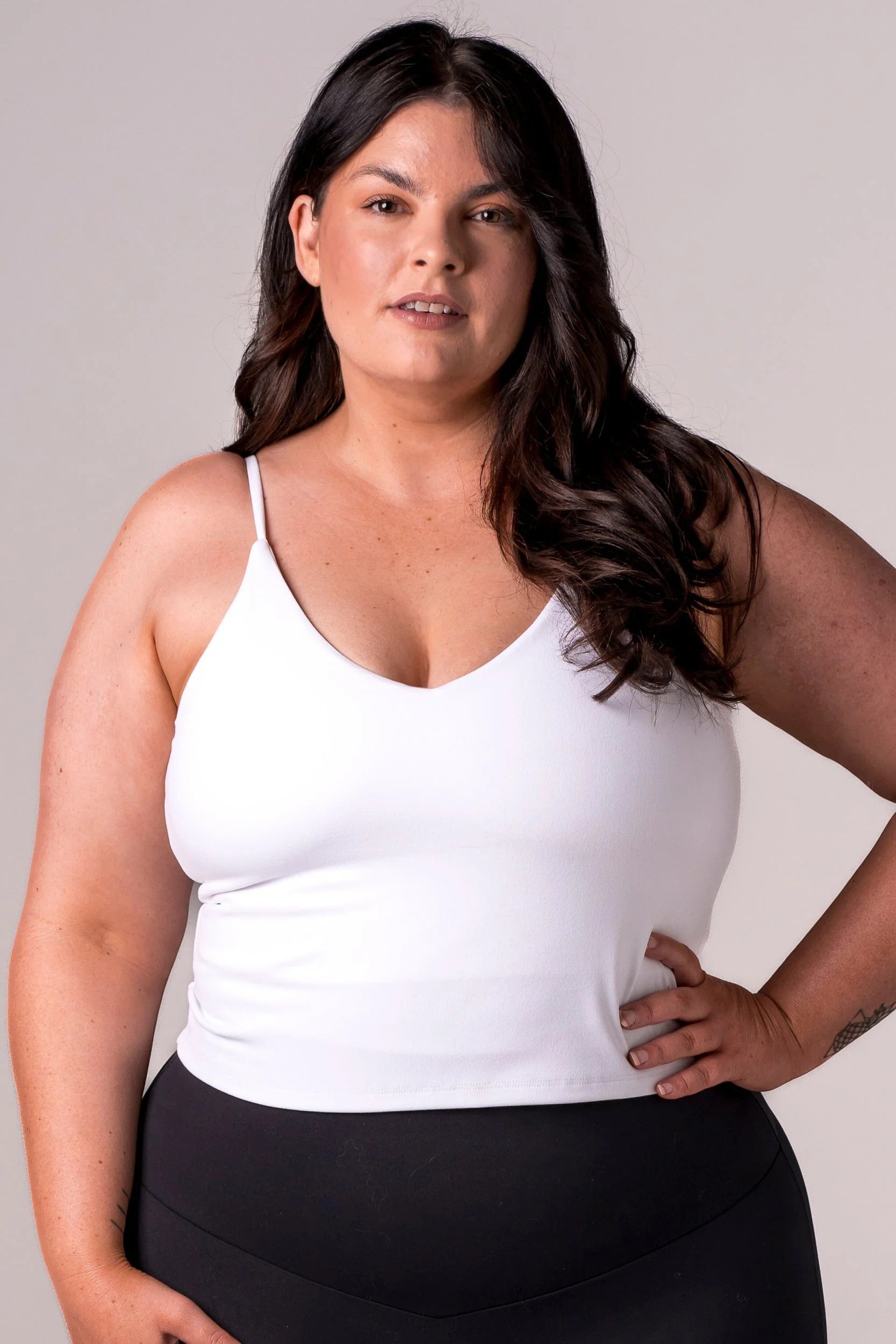 White Luxe Longline Crop - Image 4